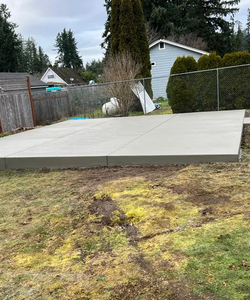 Broom Finish Patio Replacement With Decorative Border And Swimming SPA Slab in Kent 